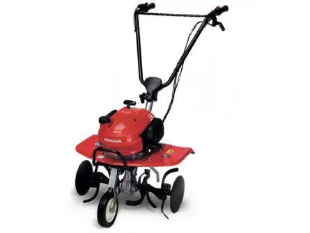 Motobineuse F 220 Honda, équipée de mancherons réglables, idéale pour le travail des sols dans les potagers et jardins. Léger, polyvalent et performant, avec une garantie de 2 ans.